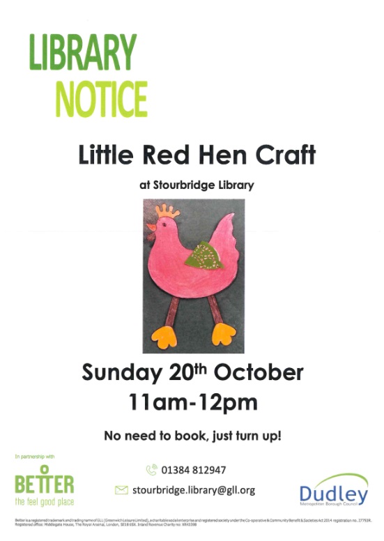 Stourbridge Library - Little Red Hen Craft